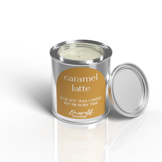 Caramel Latte Paint Tin Soy Candle