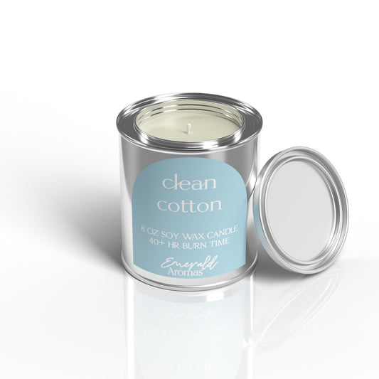 Clean Cotton Paint Tin Soy Candle