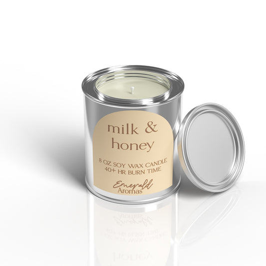 Milk & Honey Paint Tin Soy Candle