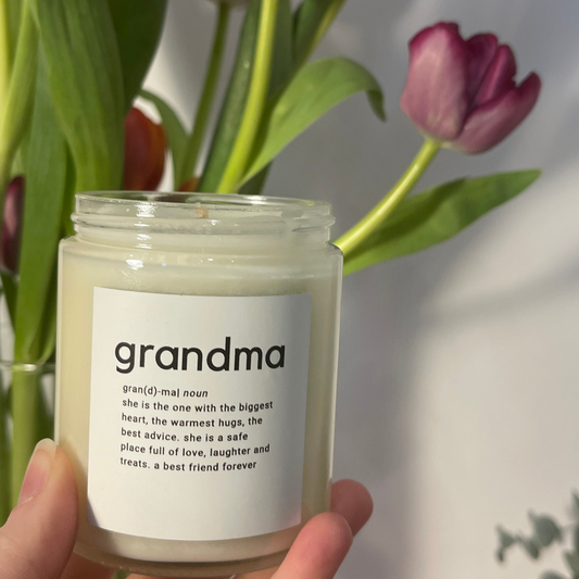 Grandma Soy Wax Candle | Vanilla + Cinnamon 6 OZ Candle